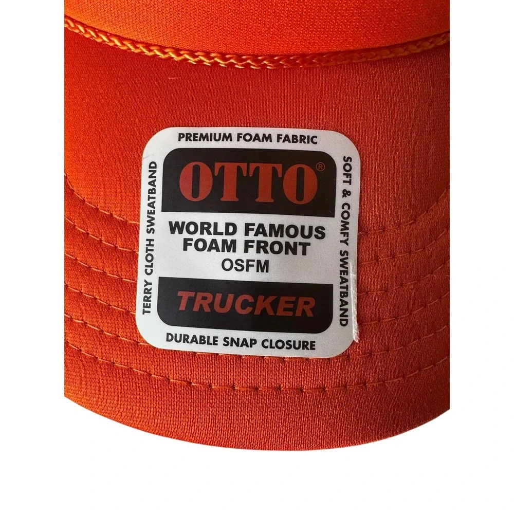 Hurley Hat Cap Snapback Foam Trucker Orange Mesh Surf Skate Logo Surf Fest‎ NWT